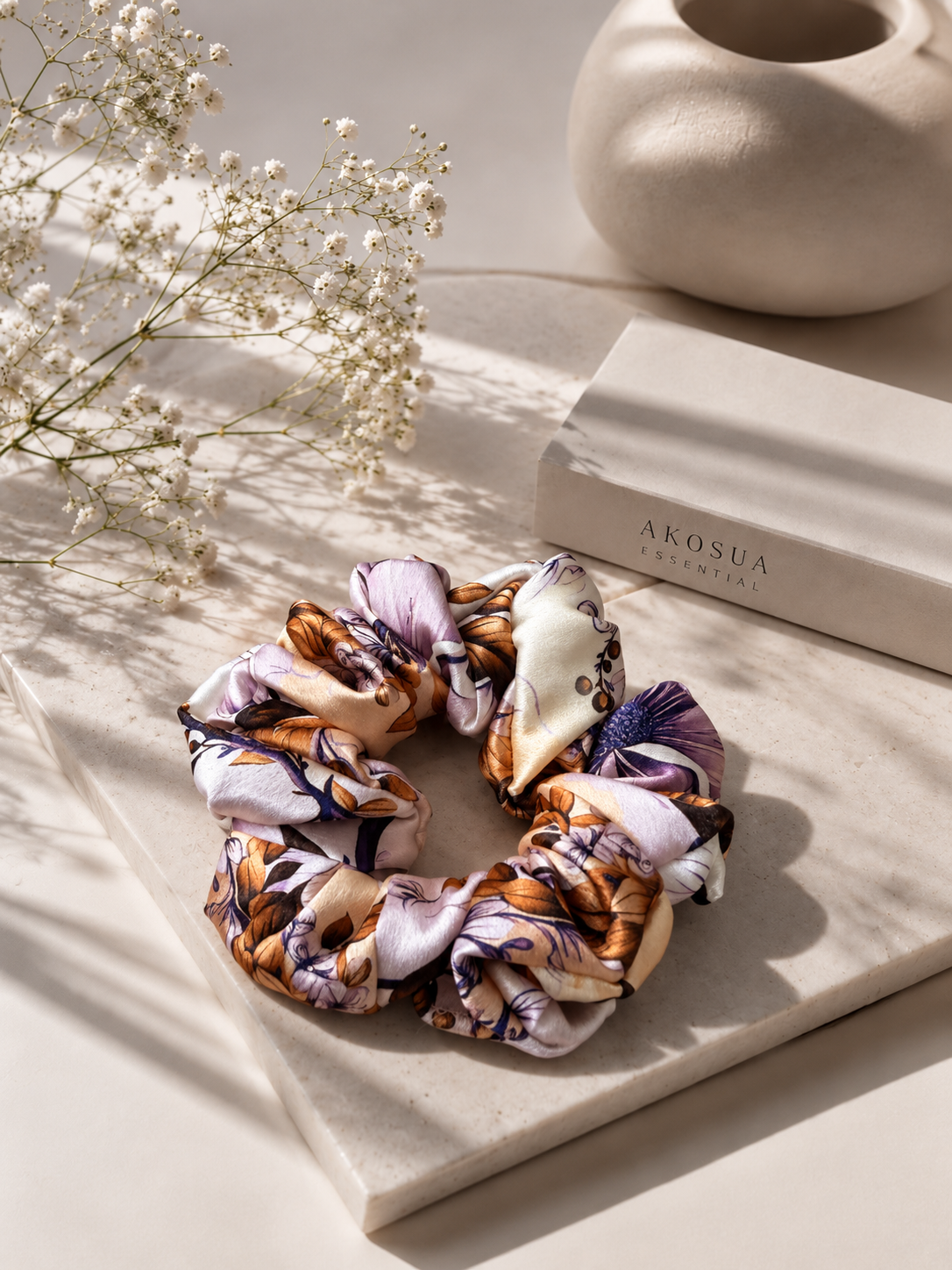 Ručně vyráběná scrunchie | Golden Bloom